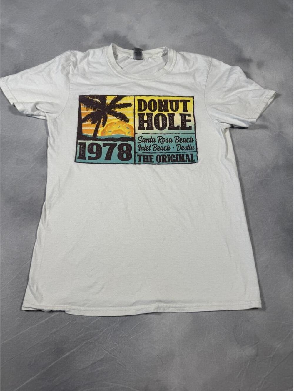 Donut Hole Florida 1978 Retro Graphic T Shirt Santa Rosa Beach Destin Small
